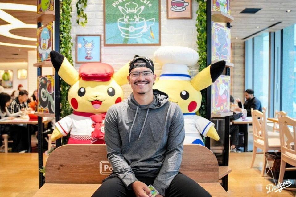 　ポケモンカフェを訪れたバンダ（ロサンゼルス・ドジャース提供）