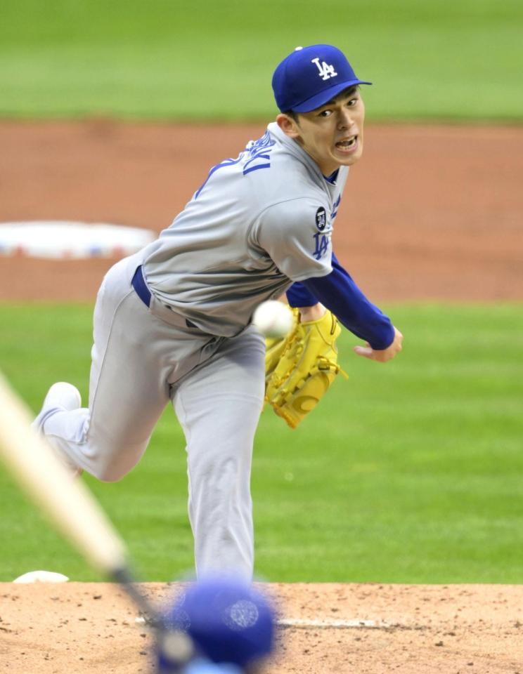 　先発した佐々木。４回０／３を３安打１失点でメジャー初勝利はならなかった（共同）