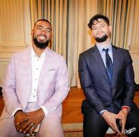 　ホワイトハウスを訪問したＴ・ヘルナンデスとパヘズ（ロサンゼルス・ドジャース提供）