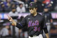 　先発した千賀。５回５安打無失点で今季初勝利を挙げた（ＡＰ＝共同）