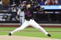 　先発し、５回５安打無失点で今季初勝利を挙げた千賀（ゲッティ＝共同）