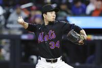 　先発し、５回５安打無失点で今季初勝利を挙げた千賀（ゲッティ＝共同）