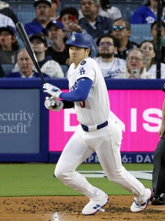 　１回、一ゴロに倒れた大谷