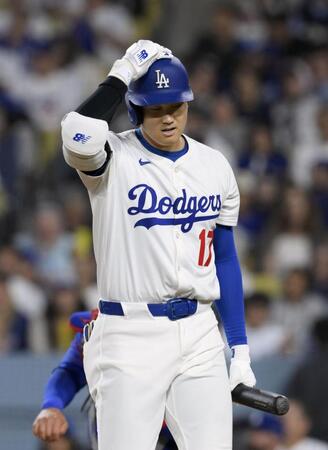 　７回、空振り三振に倒れた大谷