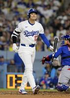 　７回、空振り三振に倒れた大谷