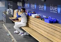 　４打数無安打となり開幕からの連続試合出塁が14で止まった大谷