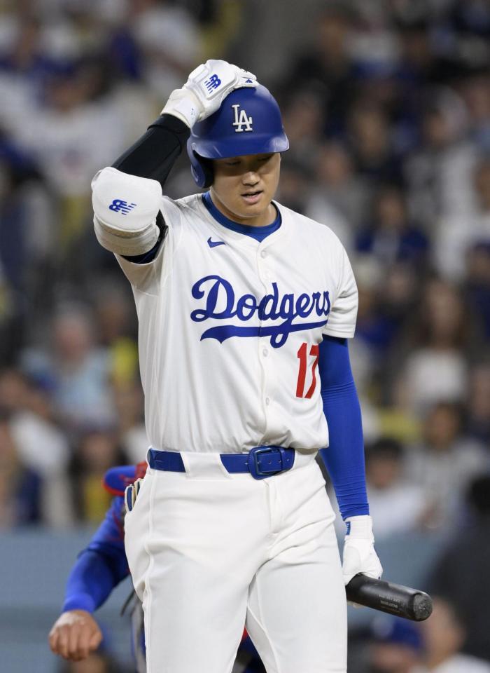 　７回、空振り三振に倒れた大谷