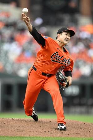 　ブルージェイズ戦に先発し、４回２／３を投げ８安打３失点だった菅野（ＡＰ＝共同）
