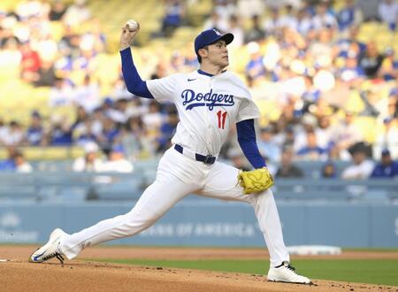 　カブス戦に先発した佐々木（共同）