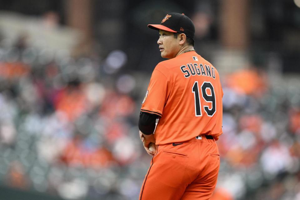 　ブルージェイズ戦に先発した菅野（ＡＰ＝共同）