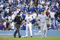 　９回、一ゴロに倒れ最後の打者となった大谷