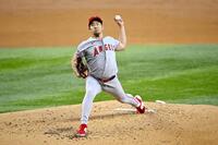 　レンジャーズ戦に先発した菊池（イマジンイメージズ・ロイター＝共同）