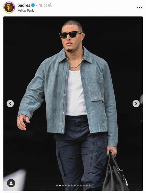 　遠征へ向かうマチャド。パドレスのインスタグラム（ｐａｄｒｅｓ）より