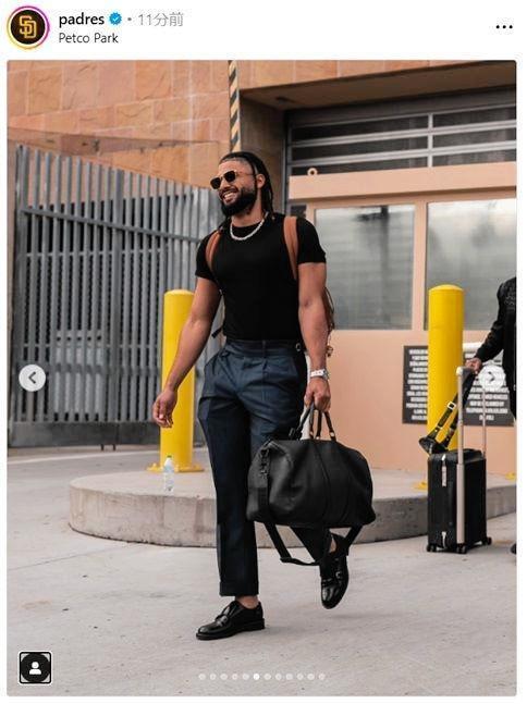 　遠征へ向かうタティス。パドレスのインスタグラム（ｐａｄｒｅｓ）より