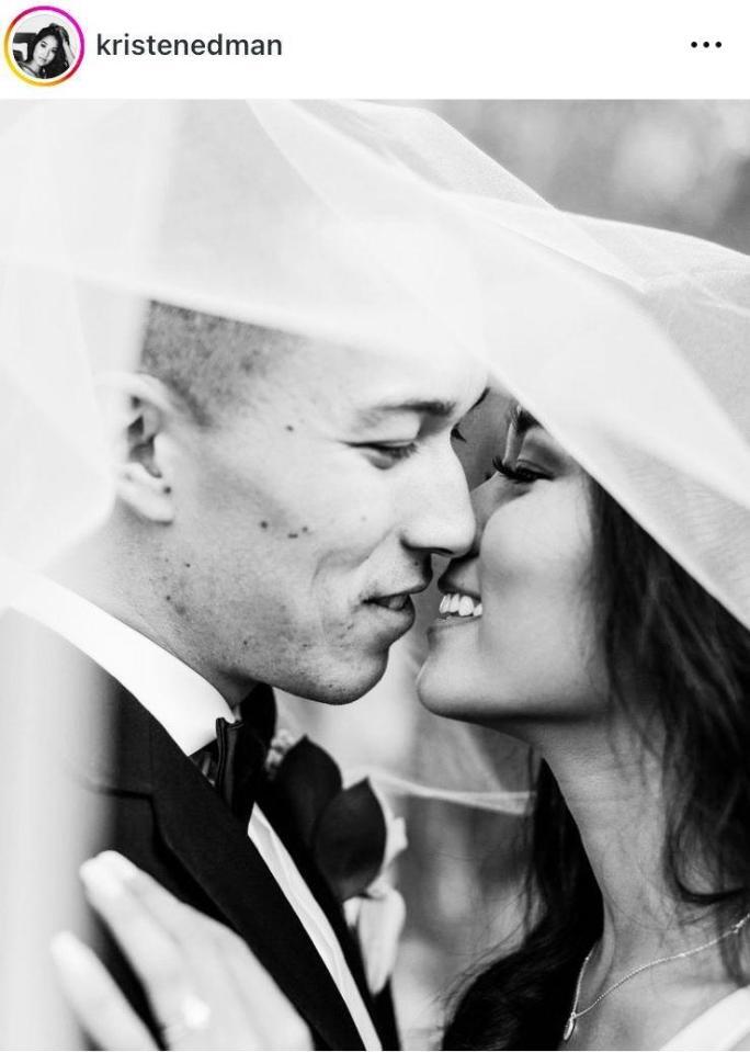 結婚５周年を報告したエドマンの妻クリステンさんのインスタグラム＠ｋｒｉｓｔｅｎｅｄｍａｎ（１１月２４日付）より