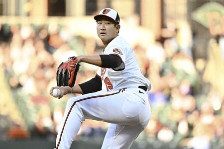 　ガーディアンズ戦に先発したオリオールズ・菅野（提供・共同通信社）