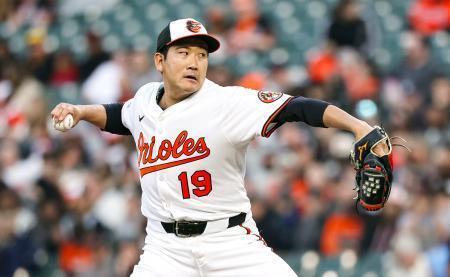 　ガーディアンズ戦に先発し、７回２失点で２勝目を挙げたオリオールズ・菅野＝ボルティモア（ゲッティ＝共同）