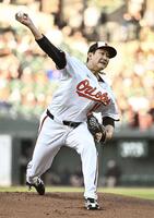 　ガーディアンズ戦に先発したオリオールズ・菅野（イマジンイメージズ・ロイター＝共同）