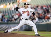 　ガーディアンズ戦に先発したオリオールズ・菅野（ＡＰ＝共同）