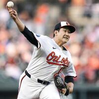 　ガーディアンズ戦に先発したオリオールズ・菅野（ＡＰ＝共同）