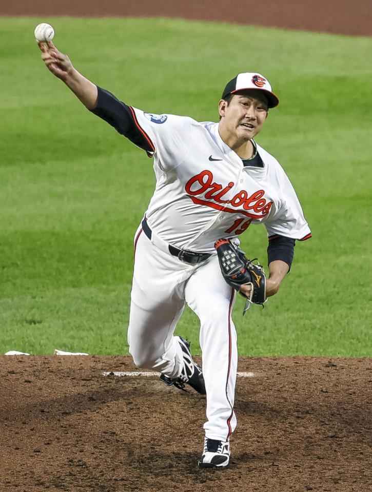 　ガーディアンズ戦に先発したオリオールズ・菅野（ゲッティ＝共同）