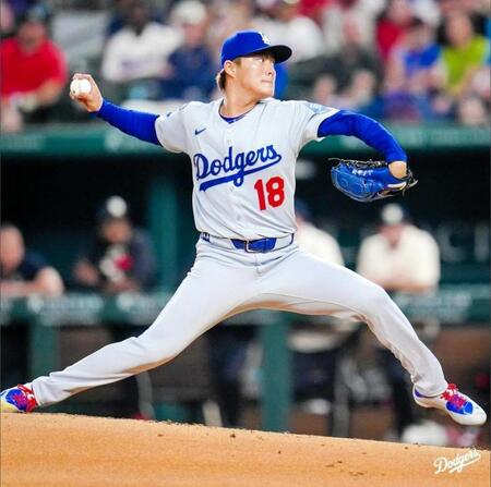 　７回無失点と好投した山本（ロサンゼルス・ドジャース提供）