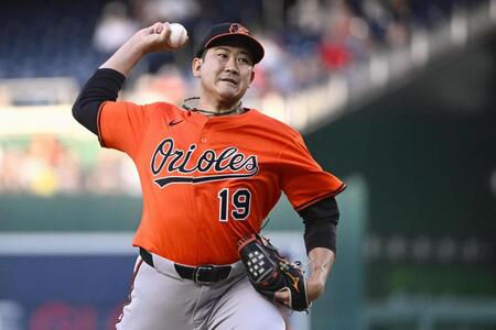 　ナショナルズ戦に先発したオリオールズ・菅野（イマジンイメージズ・ロイター＝共同）