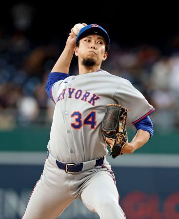 　ナショナルズ戦に先発したメッツ・千賀＝ワシントン（ＡＰ＝共同）