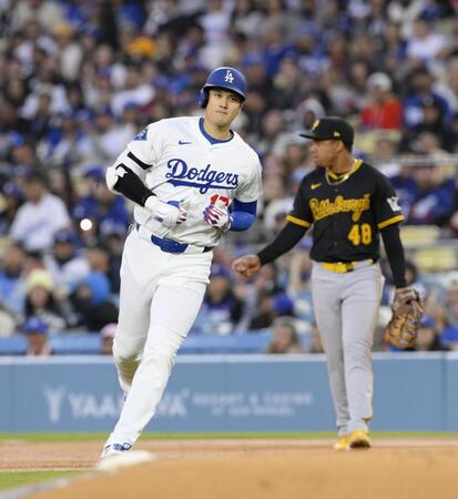 　１回、中飛だった大谷（共同）