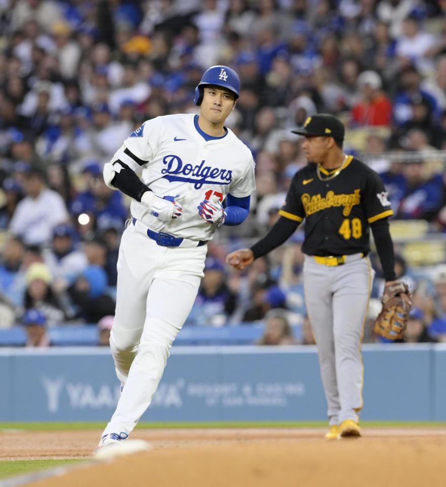 　１回、中飛だった大谷（共同）