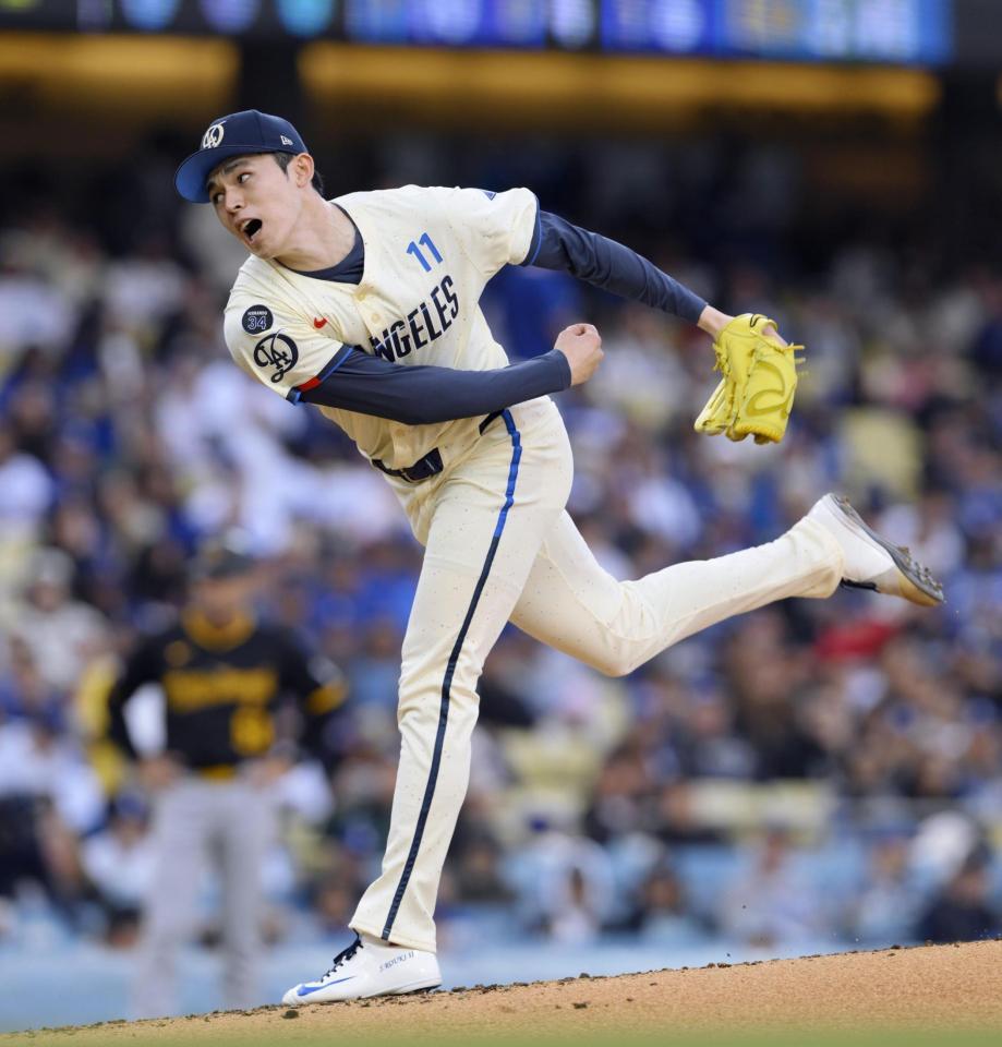 　パイレーツ戦に先発した佐々木（共同）