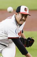 　ヤンキース戦に先発した菅野（共同）