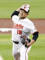 　ヤンキース戦に先発した菅野（共同）