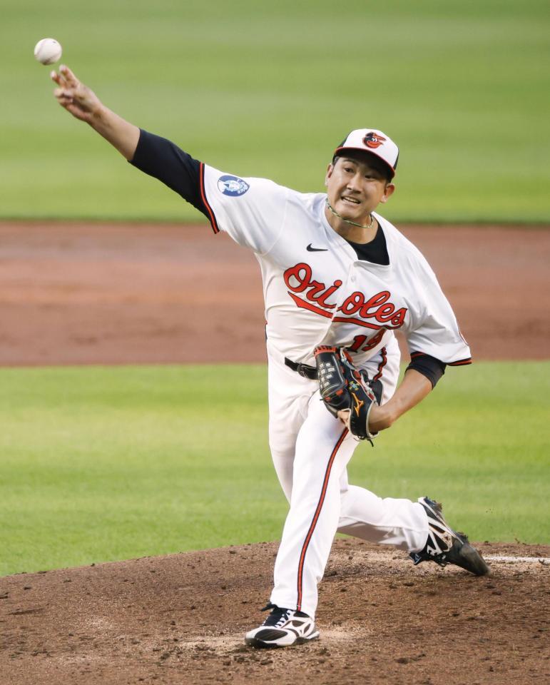 　ヤンキース戦に先発した菅野（共同）