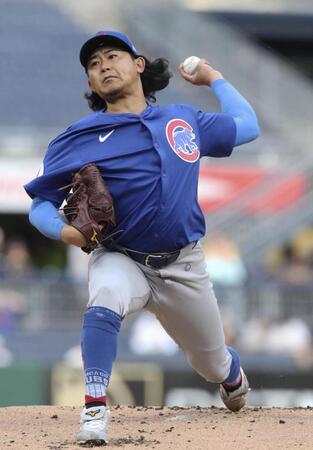 緊急降板のカブス・今永は「足のけいれん」と球団ＨＰ　パイレーツ戦の六回無死二塁で緊急降板　右太ももをさすり顔をしかめる