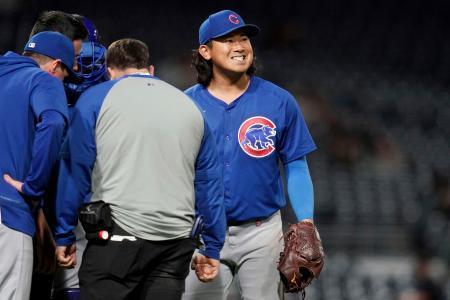 今永、両脚けいれんで緊急降板　カブス、要所締めて３勝目