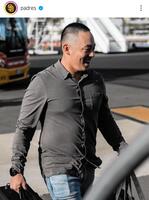 　遠征に向かう松井。パドレスの公式インスタグラム（ｐａｄｒｅｓ）より