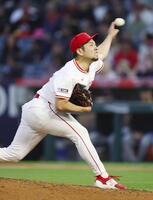 　先発した菊池。５回を５安打２失点で勝敗は付かなかった（共同）