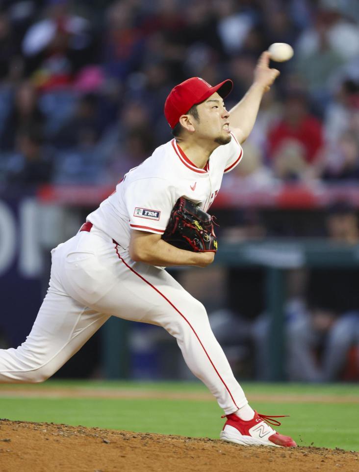 　先発した菊池。５回を５安打２失点で勝敗は付かなかった（共同）