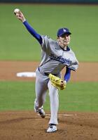 　ブレーブス戦に先発したドジャース・佐々木（共同）