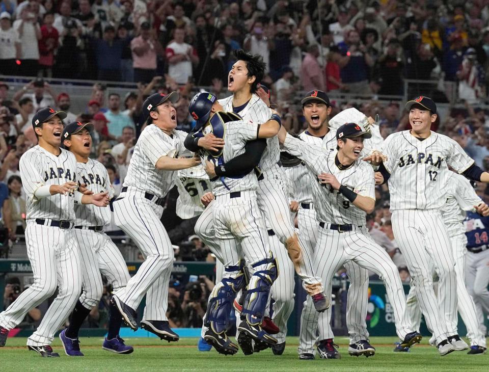 　ＷＢＣで優勝＝２０２３年３月２１日（共同）