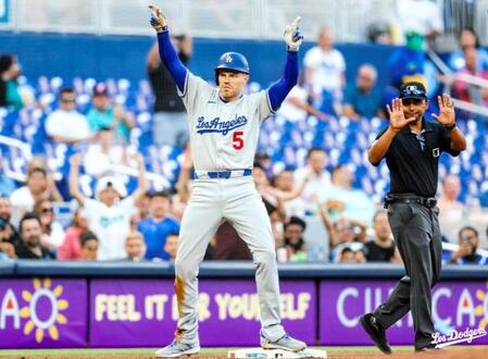 ドジャース　フリーマンが“隠れ首位打者”の打率・３６２　１２戦連続安打の３安打４打点　ド軍の１１戦９勝をけん引