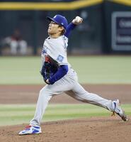 　ダイヤモンドバックス戦に先発したドジャース・山本（共同）