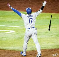 　９回、決勝３ランを放った大谷（ロサンゼルス・ドジャース提供）