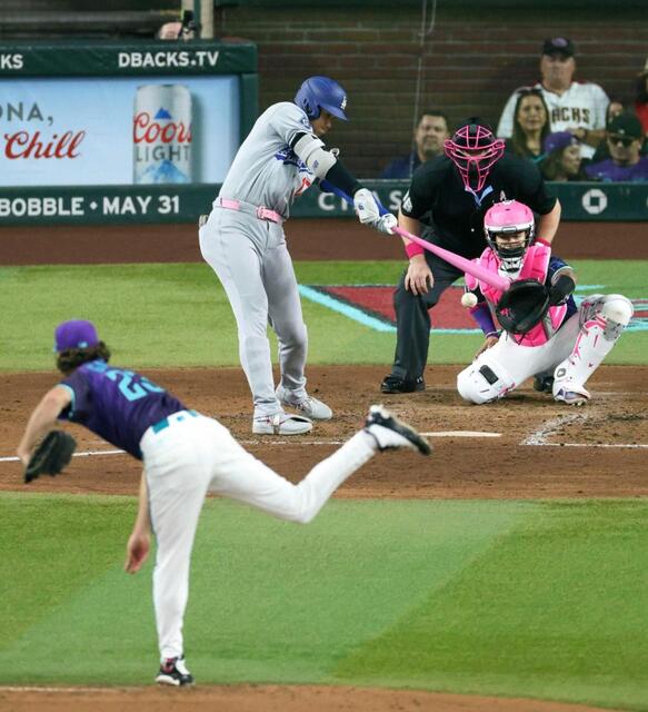 大谷翔平 直筆サインバット ルイスビルスラッガー ピンクバット MLB