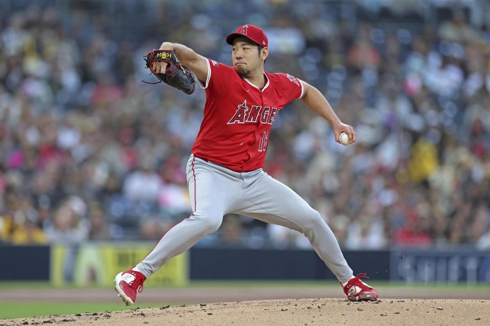 　パドレス戦に先発した菊池（ゲッティ＝共同）