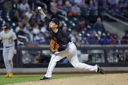 　先発し５回２／３を投げ６安打１失点だった千賀。勝敗は付かなかった（共同）