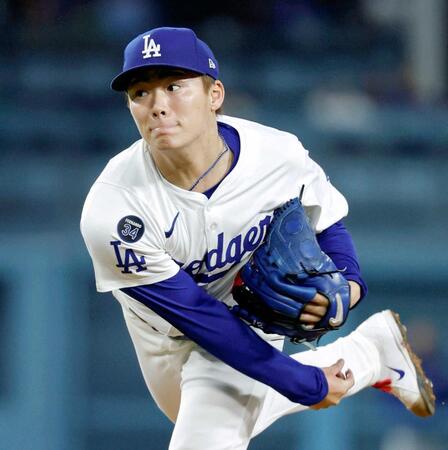 　６回３失点で５勝目を挙げた山本（共同）