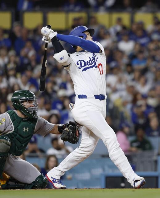 大谷翔平、2打席連発14、15号 ジャッジらと並びトップ浮上 5月