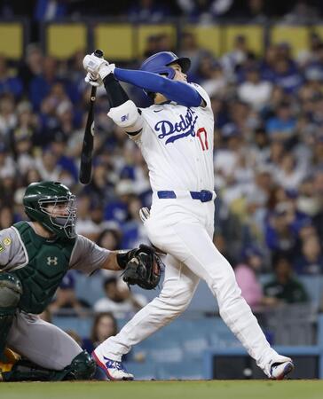 大谷翔平　２打席連発でキングタイ１５号　５月１３戦８本の量産態勢　ボブルヘッドデーは“３戦４発”